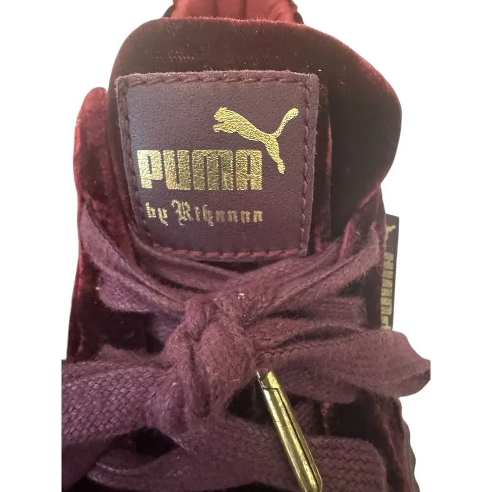 PUMA x FENTY By Rihanna Velvet Creeper 'Burgundy' Women's Sneakers Rare Sz 6 - Picture 2 of 9